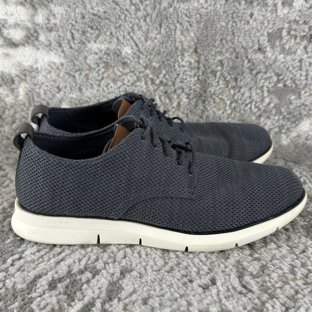 Cole Haan Size 9 Grand Stitchlite Knit‎ Wingtip Oxford Casual Shoes Gray Mens
